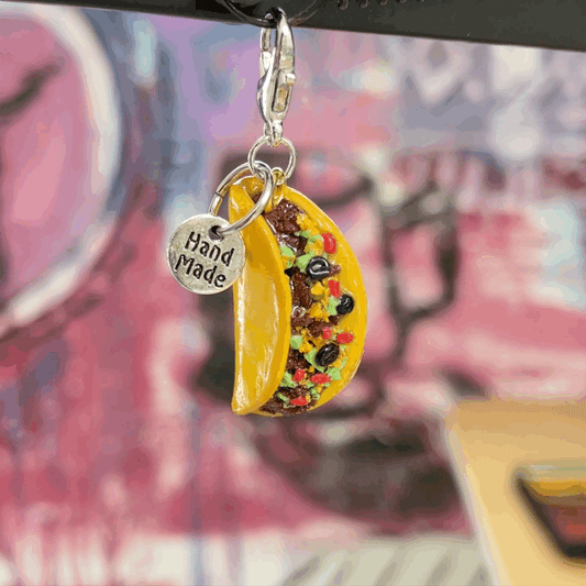 Hand Sculpted Taco Charm for Fun People