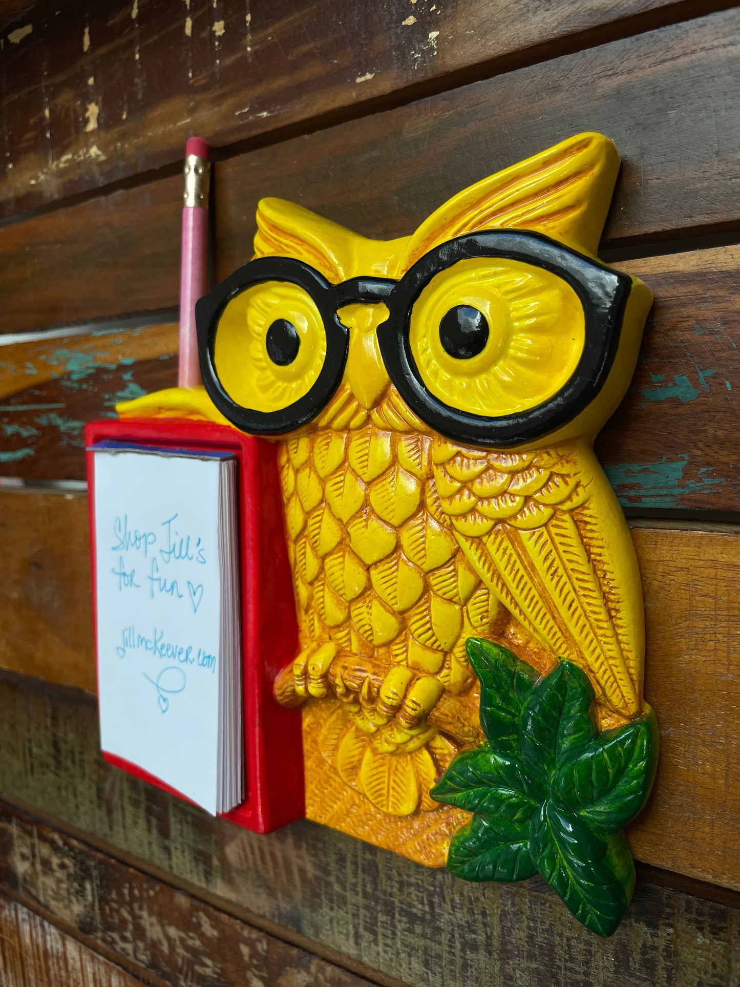 Wise Owl Memo & Pencil Holder