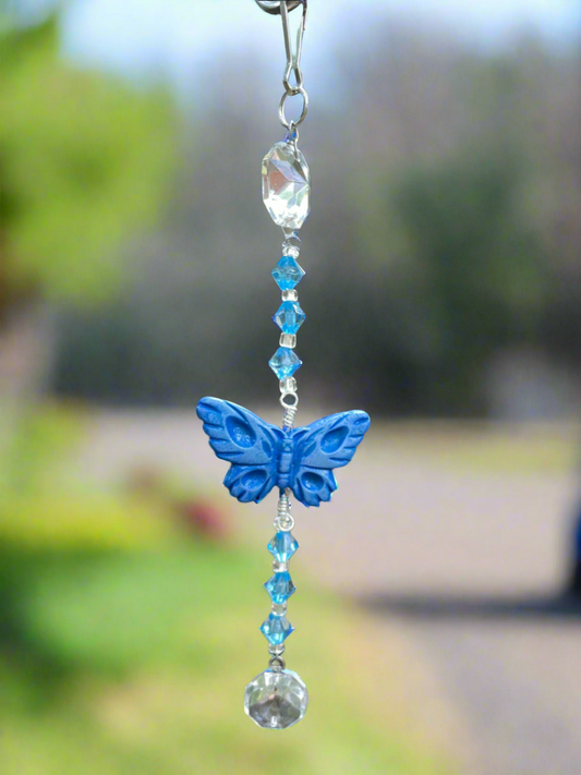 Peaceful Blue Butterfly Meditation Charm