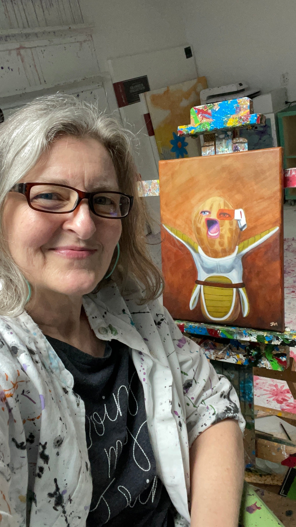 Burnt Peanut in Saiyan Outfit, Canvas Print by Jill McKeever