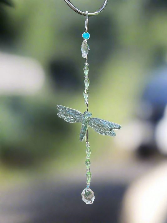 Clear Dragonfly Meditation Charm