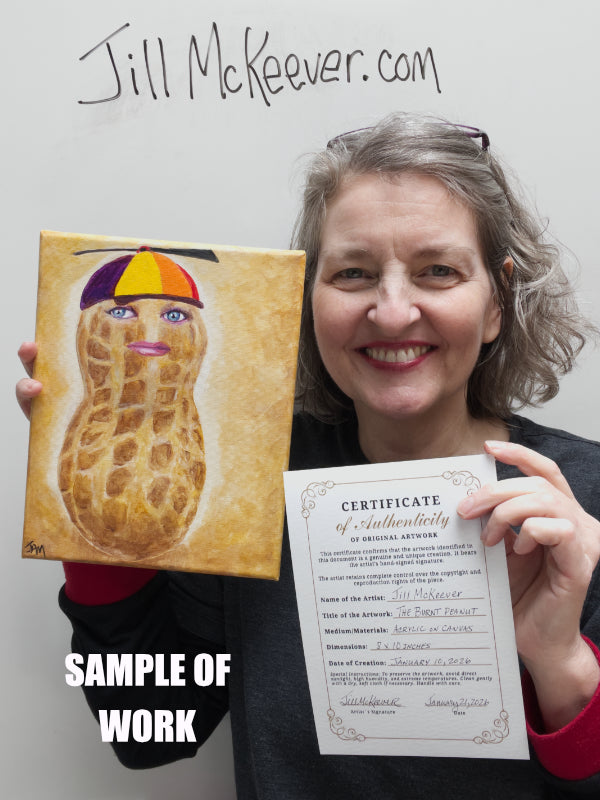 Art Commission for Burnt Peanut Fan Art Painting 11x14 - Deposit to Secure Commission