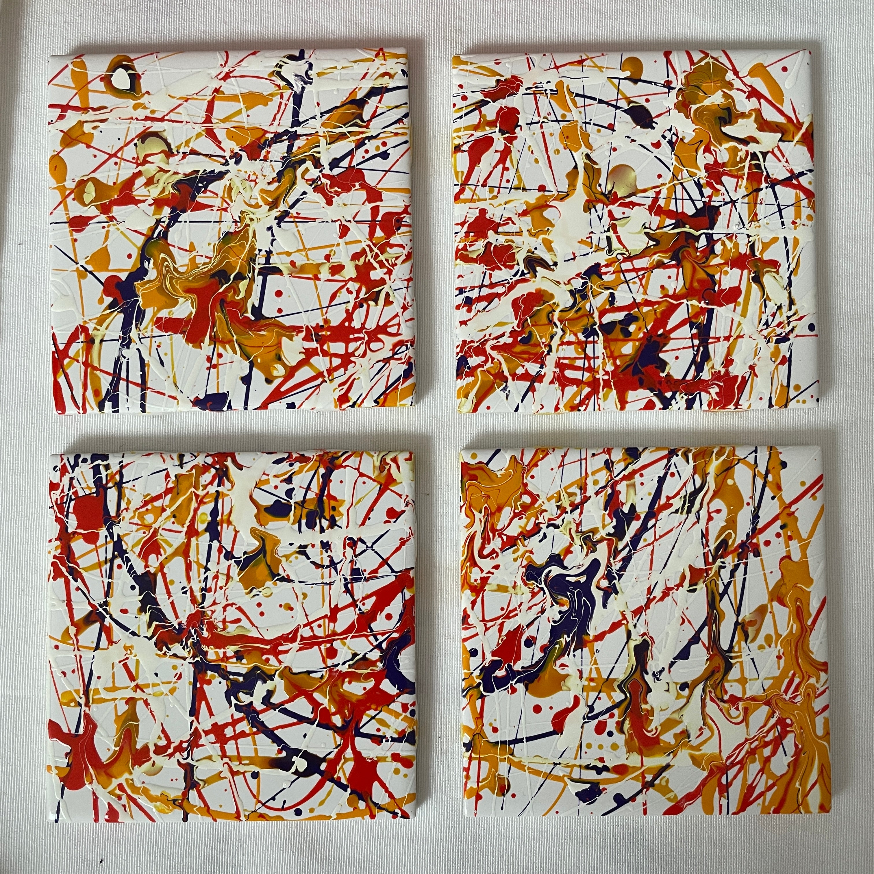 “Pure Joy” Ceramic Tiles, set of 4
