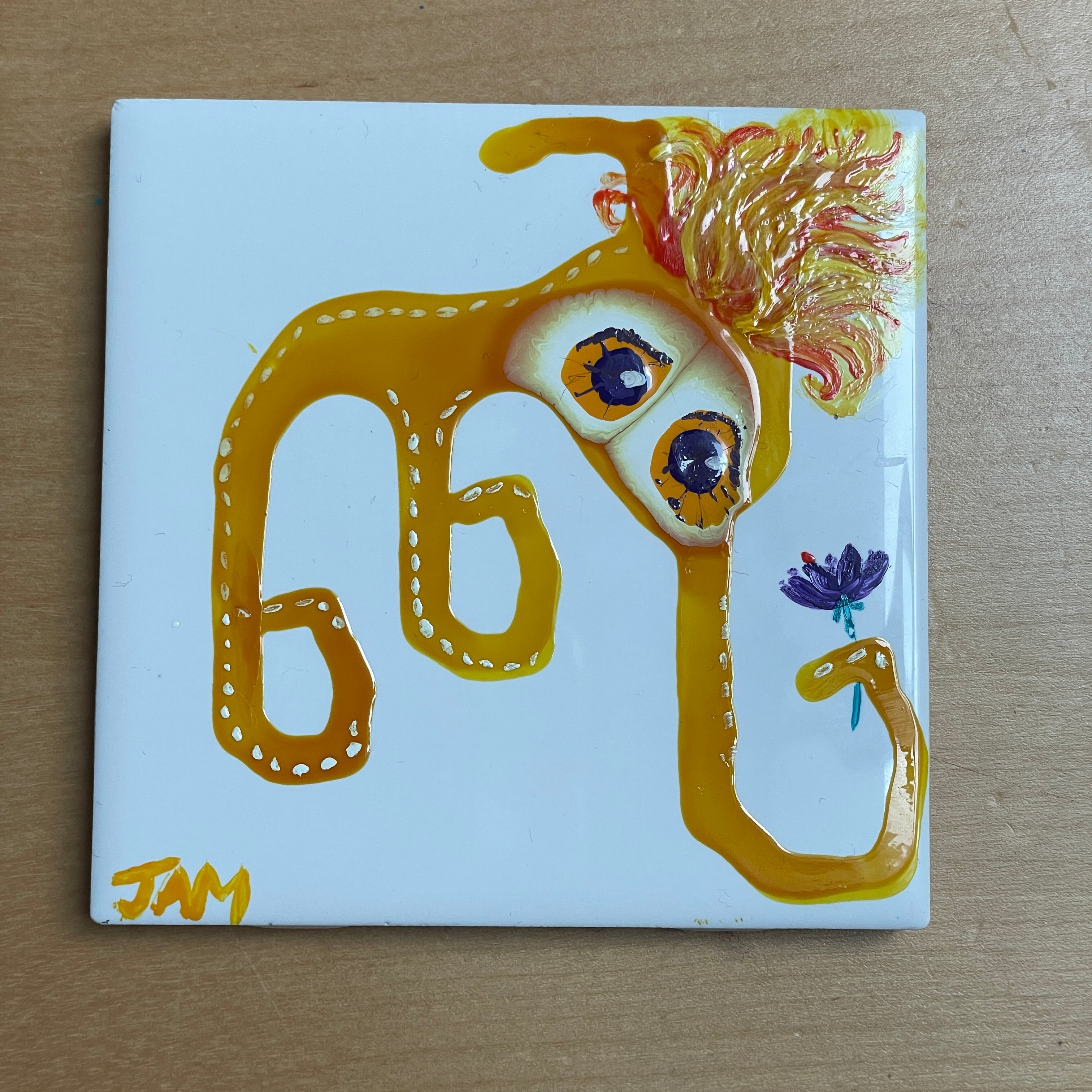 “New Friend” art tile