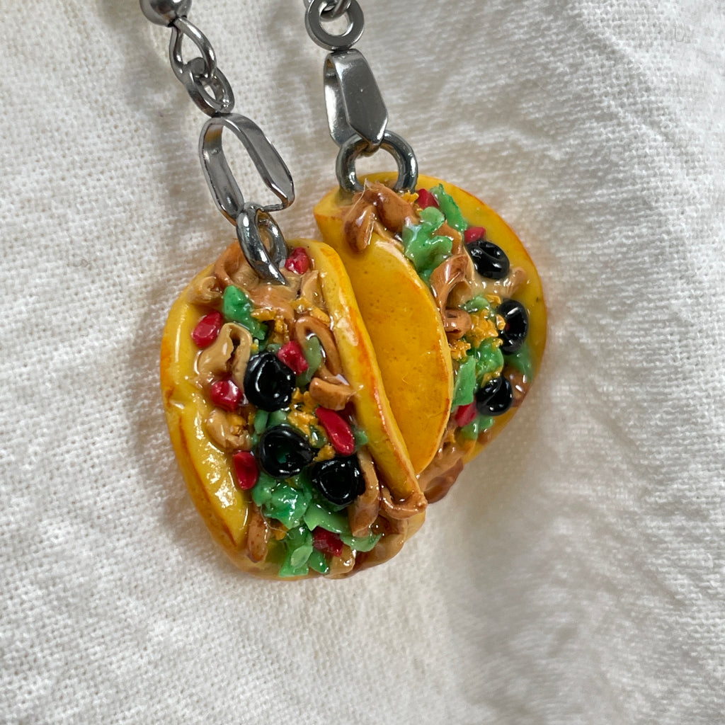 Hand Sculpted Taco Earrings