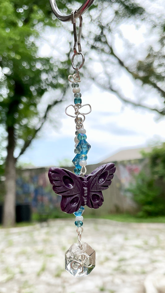 Happy Charm Purple Butterfly, 5" Single Strand