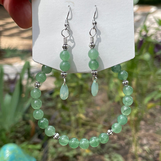 Green Jade Earrings, Bracelet Set