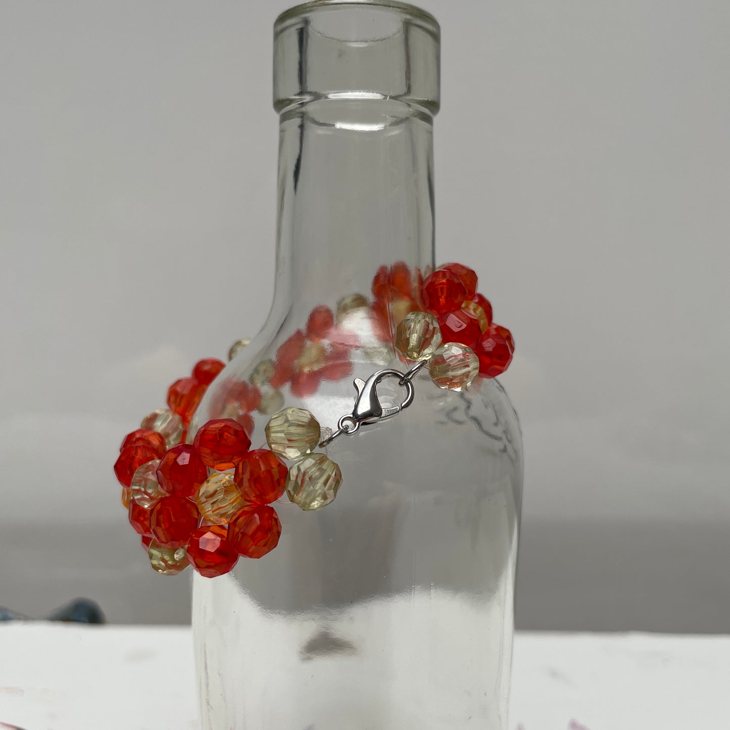 Hand Beaded Flower Bracelet for Young Teen