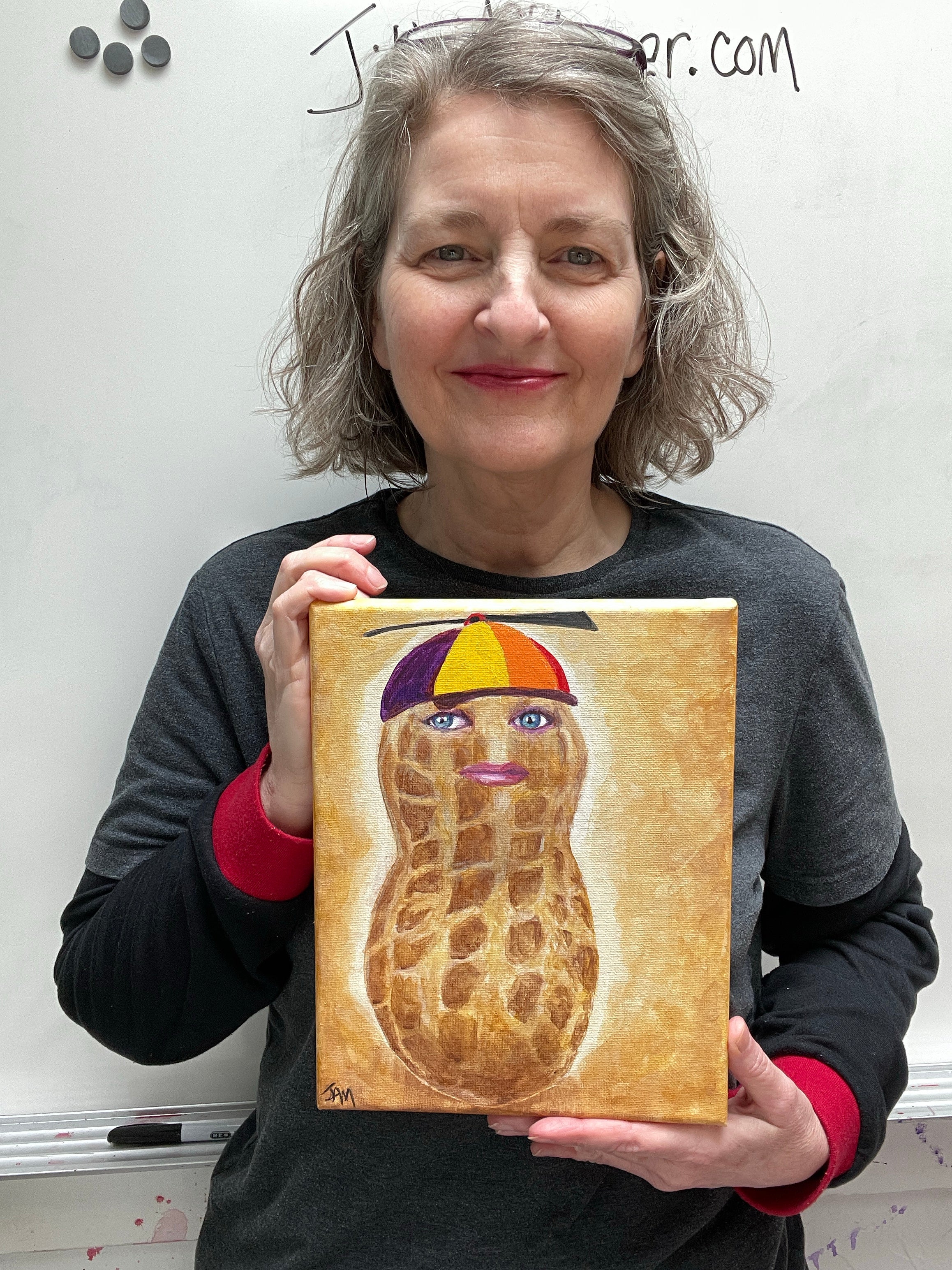 Art Commission for Burnt Peanut Fan Art Painting 11x14 - Deposit to Secure Commission