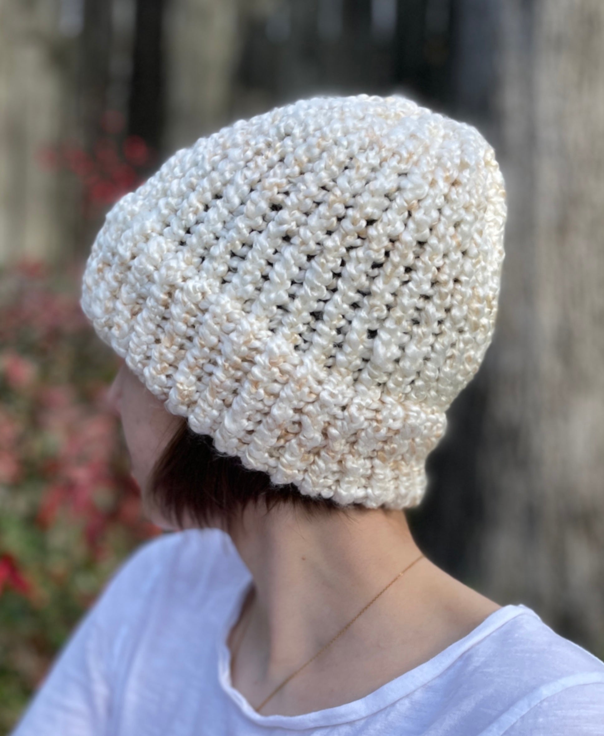 Small white beanie