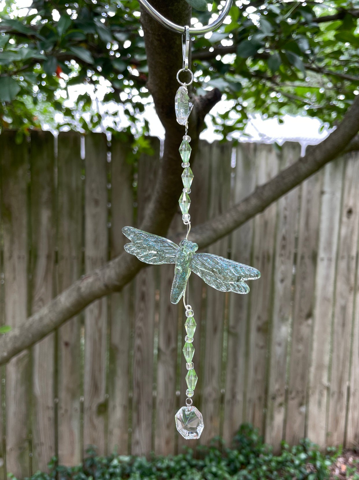 Clear Dragonfly Meditation Charm
