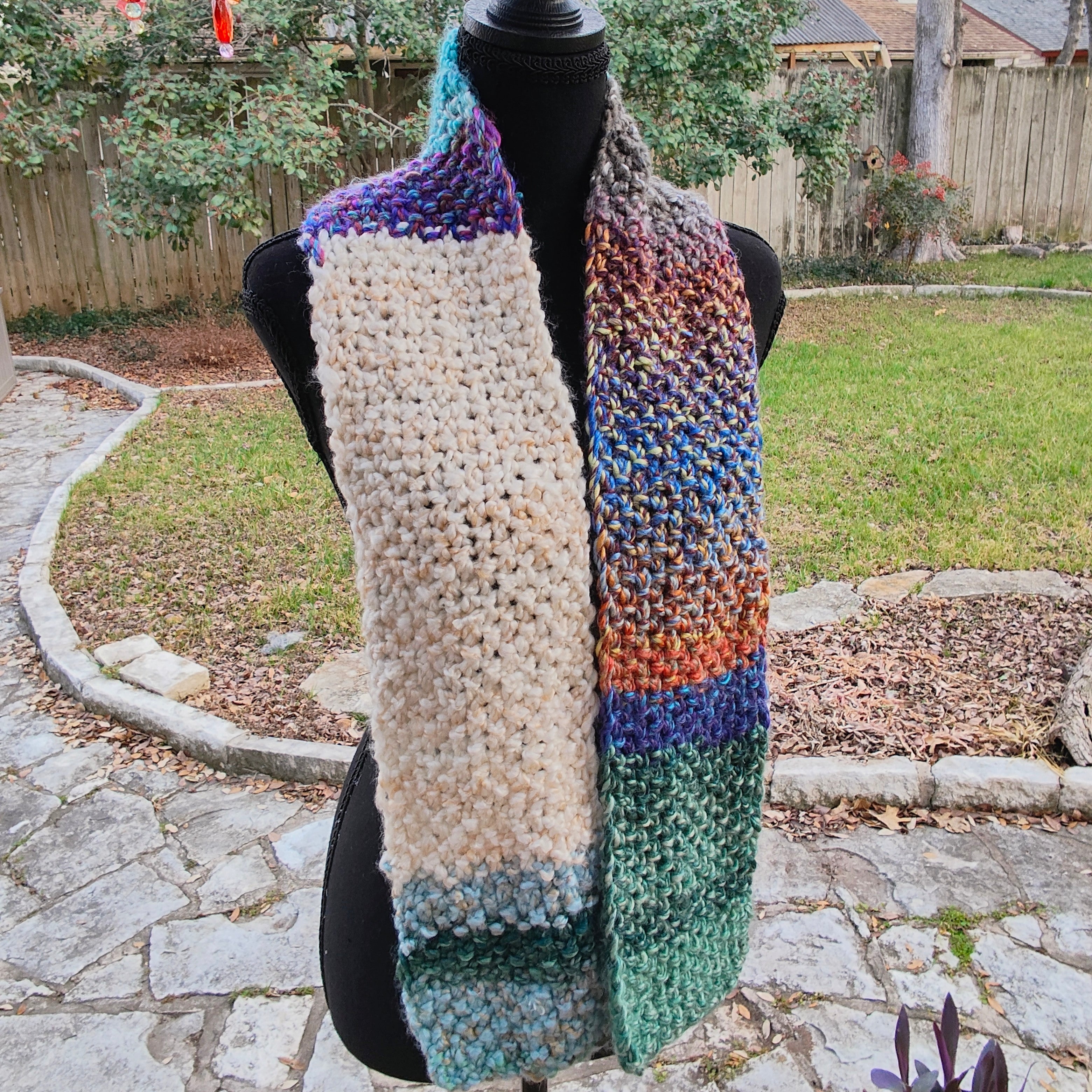 Cozy Multicolor Scarf, Unisex, One Size